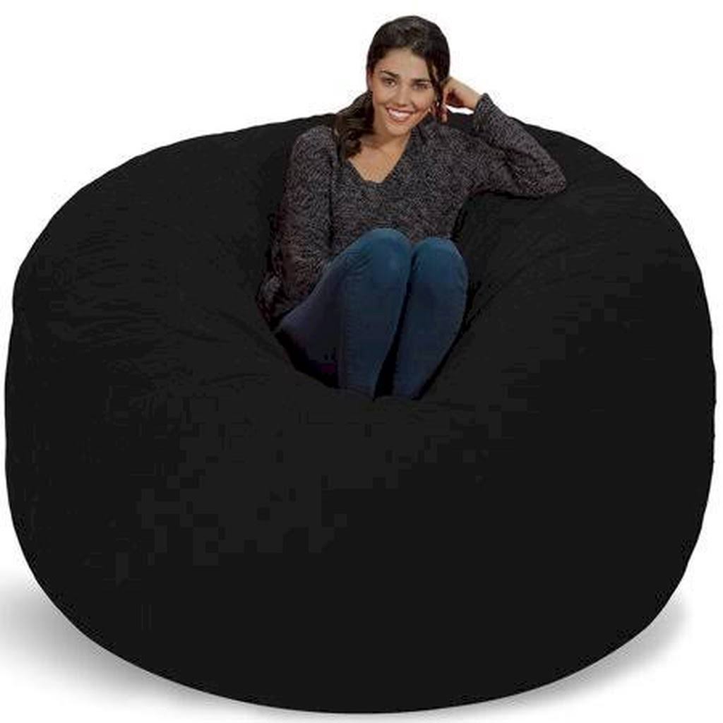 Black 6 ft Bean Bag F378516