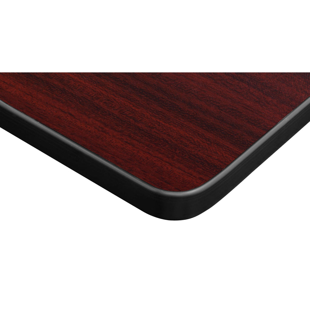 Mahogany Black Square Mobile Breakroom Table P562211