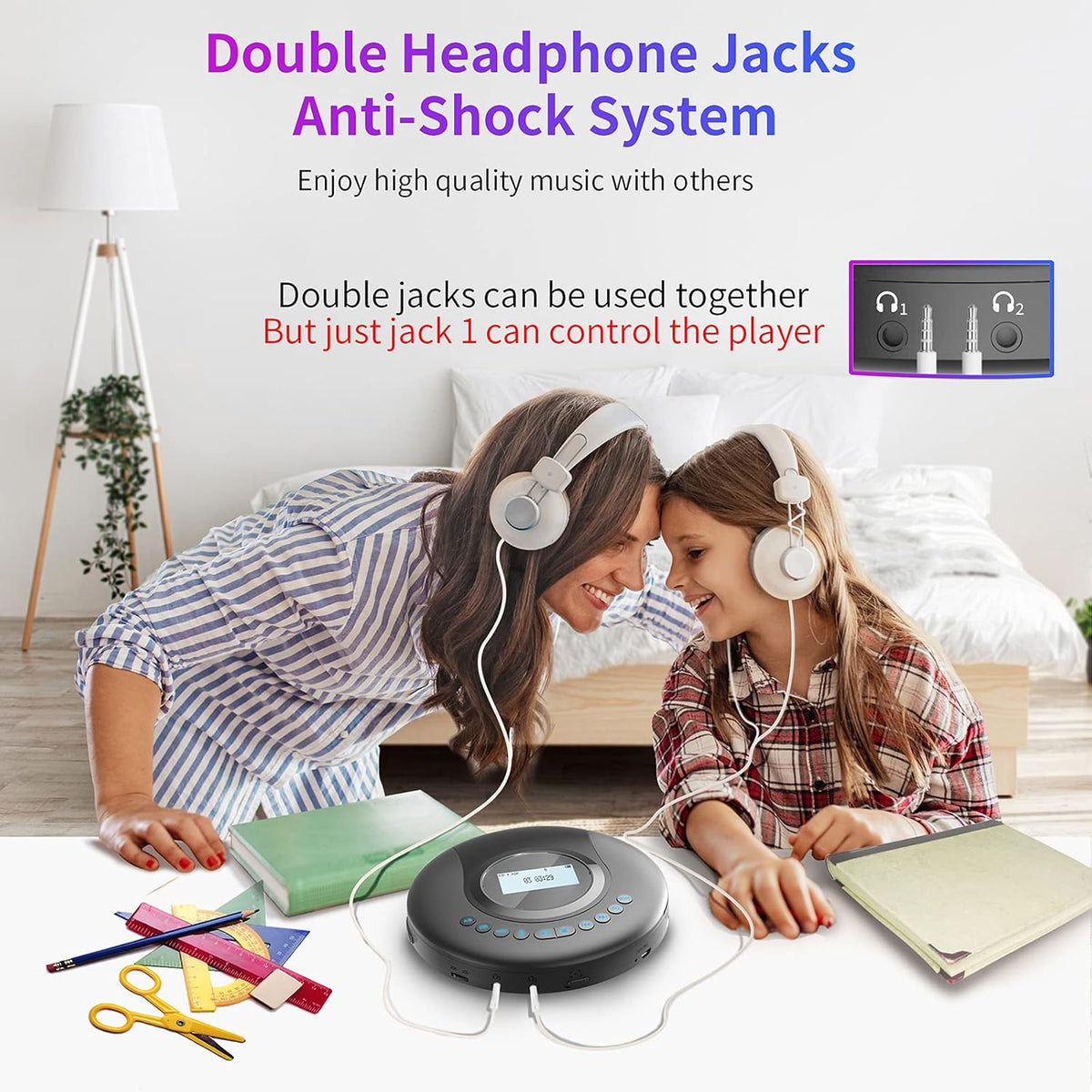 Portable CD Player with LCD Screen W709