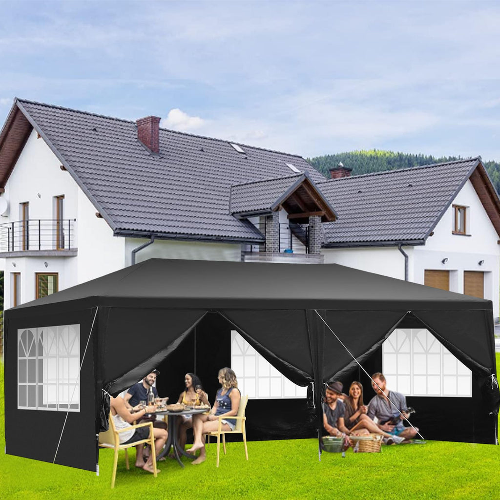 10'x20' Waterproof Outdoor Party Tent with 4 Removable Sidewall and 2 Door J161