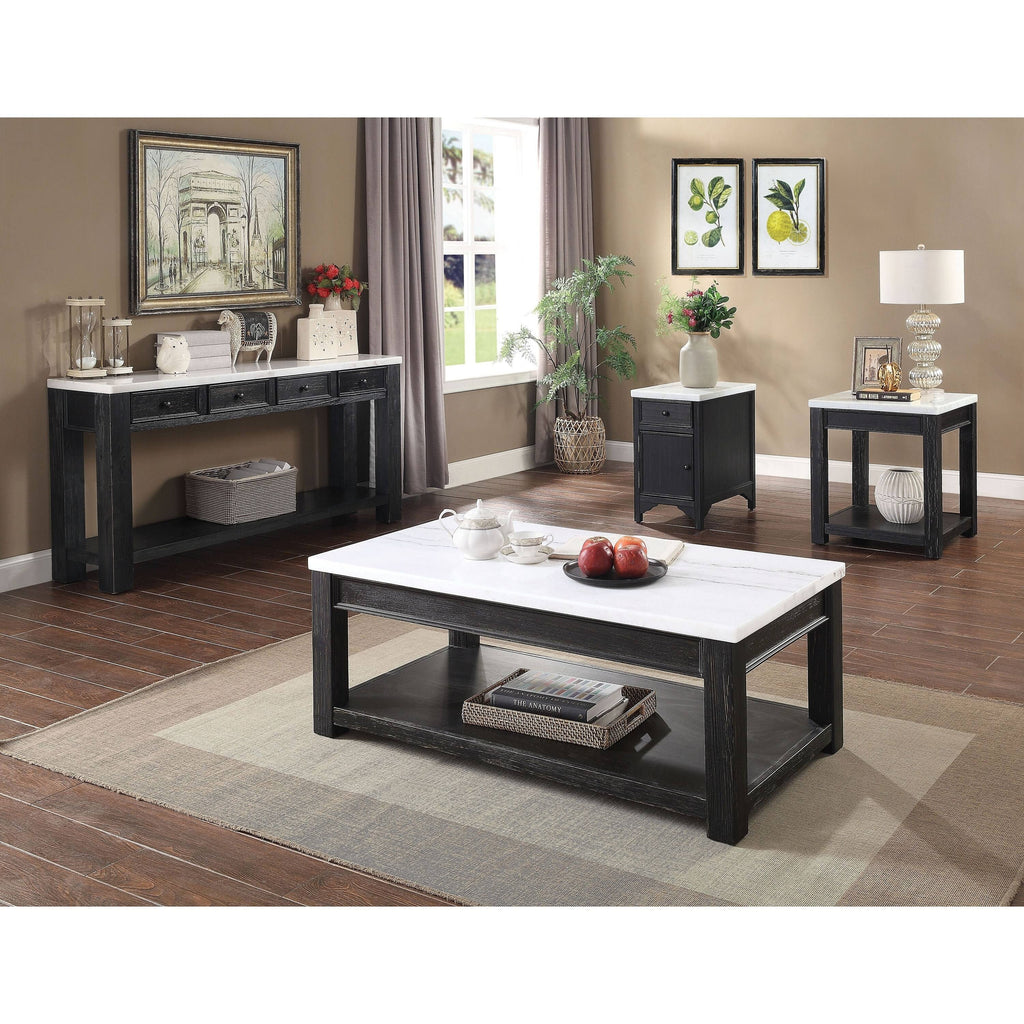 Antique Black 4-Drawer Sofa Table V982319