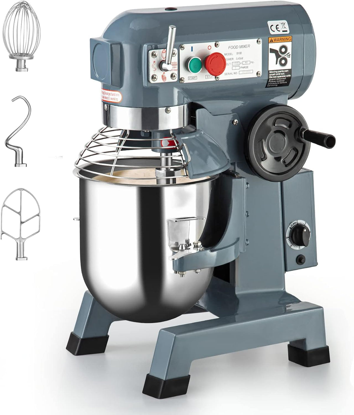 15QT 600W 110V 3 Speeds Adjustable Stand Mixer with Stainless Steel Bowl M382
