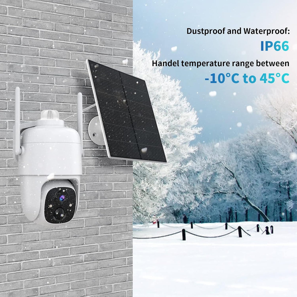 Solar Powered Wireless Security Camera with Color Night Vision S286