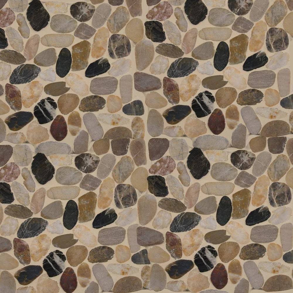Textured Marble Mesh-Mounted Mosaic Tile G83362