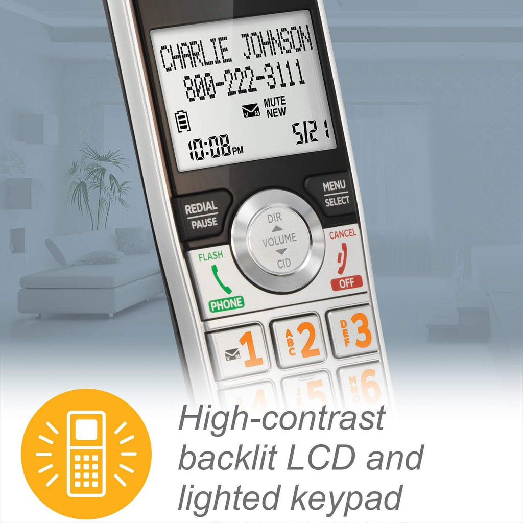 Black/Silver DECT 6.0 Corded/Cordless Phone with 1 Handset L768818