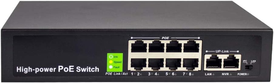 8 Port Unmanaged PoE Switch 125W Pack of 2 O293493