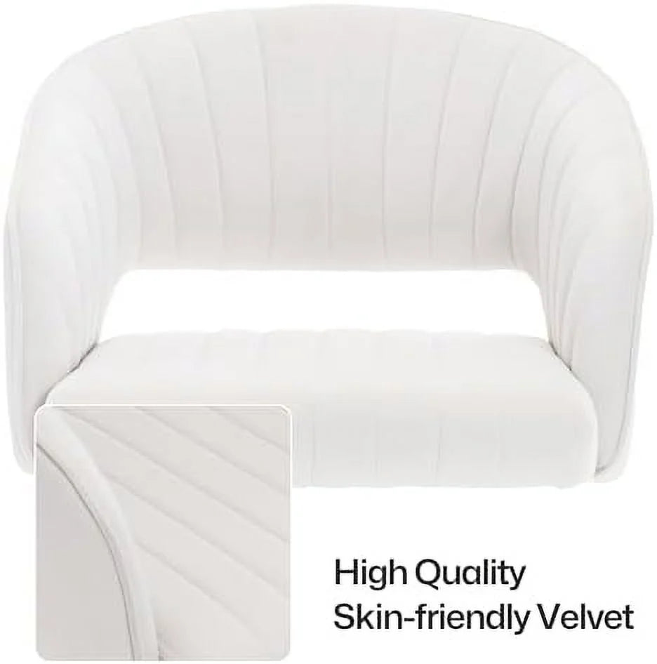Velvet Height Adjustable Swivel Desk Chair B7178