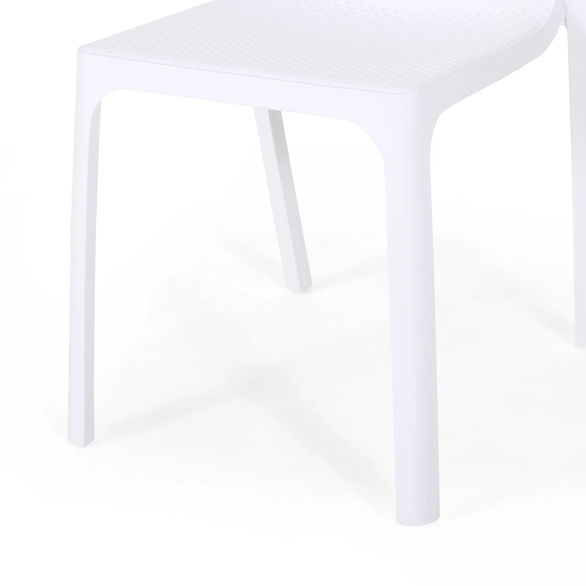 White Plastic Stacking Dining Chairs, Set of 2 K500