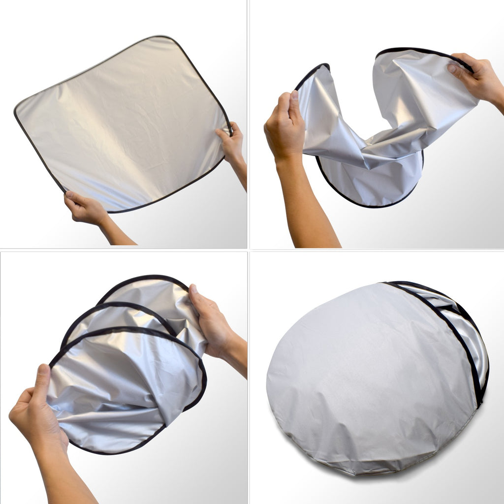 Dual Panels Folding Windshield Sun Shade S312