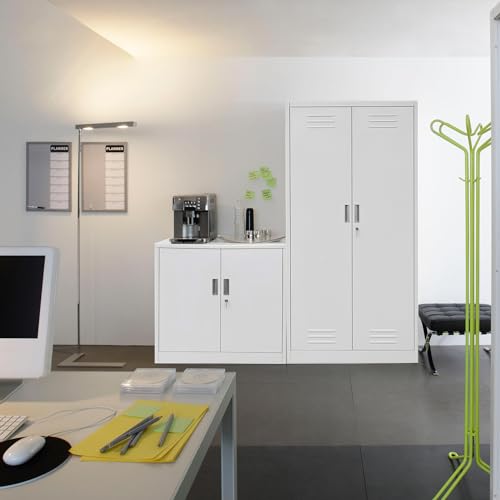 Black Metal Storage Cabinet with 5 Adjustable Shelves Z954