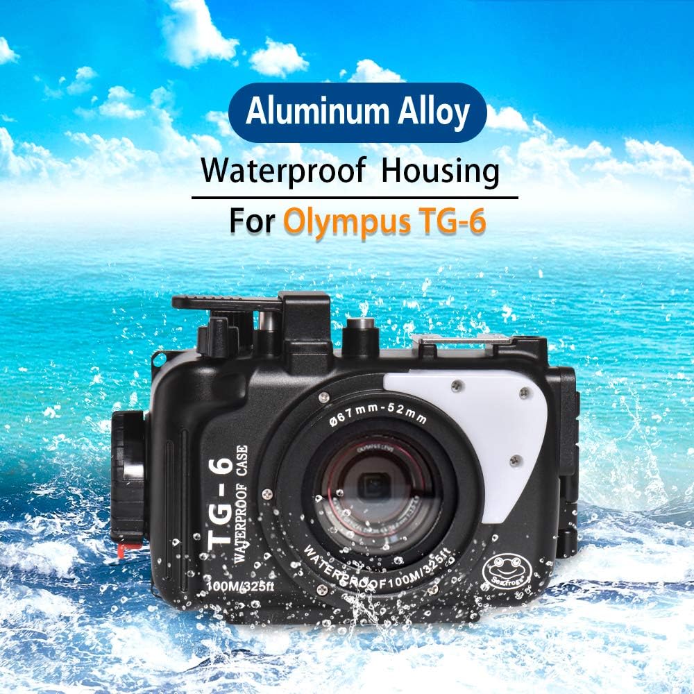 Black Aluminum Underwater Housing for Olympus TG-6 H987