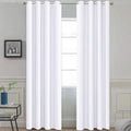 White 60 Inch Wide by 72 Inch Long Blackout Curtain Panel D854