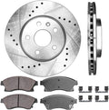 276 mm Front Brake Disc Rotors + Ceramic Brake Pads + Clips E897963