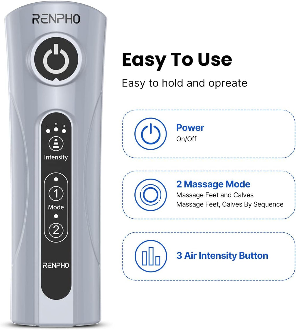 Leg Massager with Handheld Controller 3 Intensity 2 Modes Y67372
