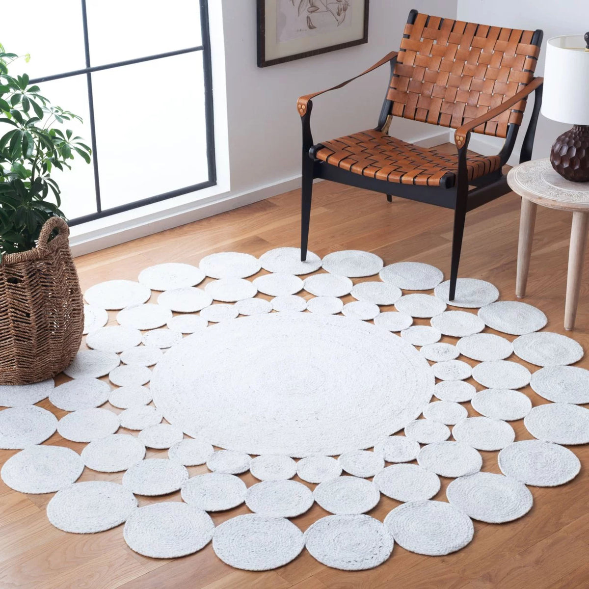 Handwoven Ivory Rug I354434