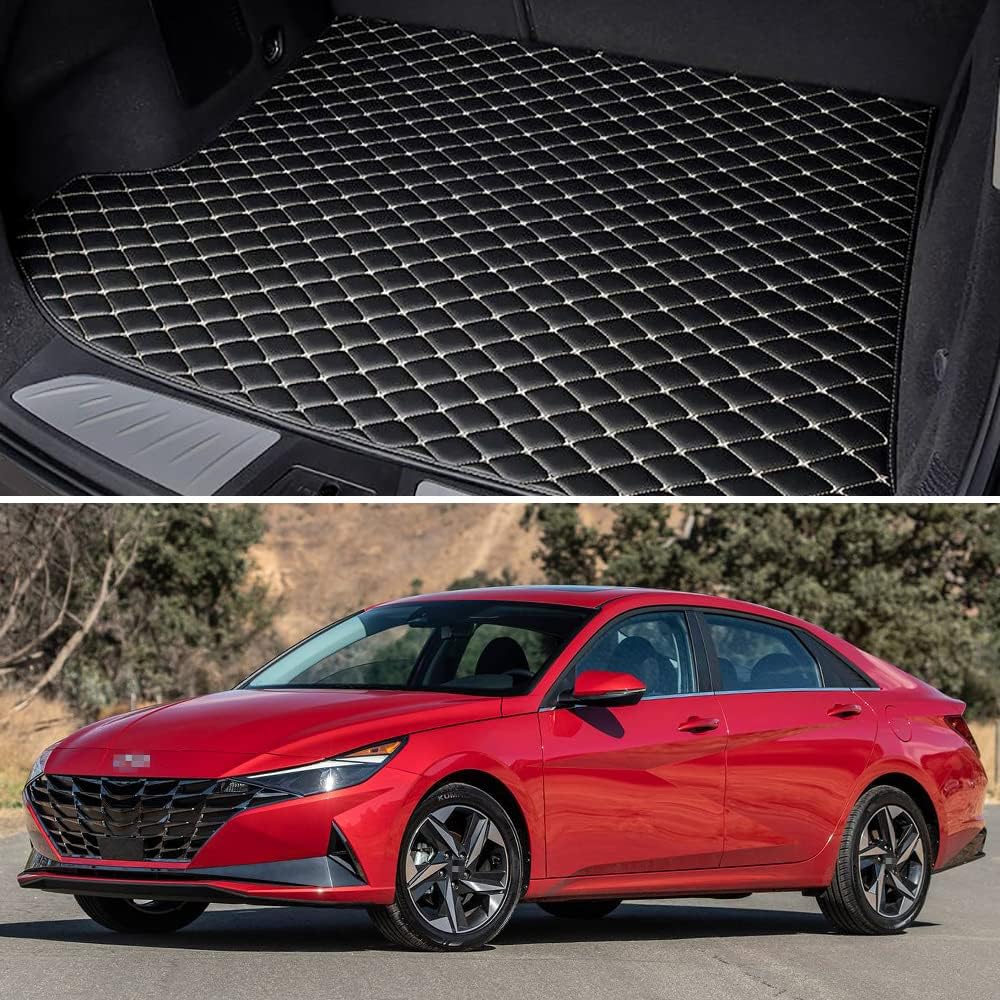 Black with Black line Car Trunk Mat Pack of 2 L451654