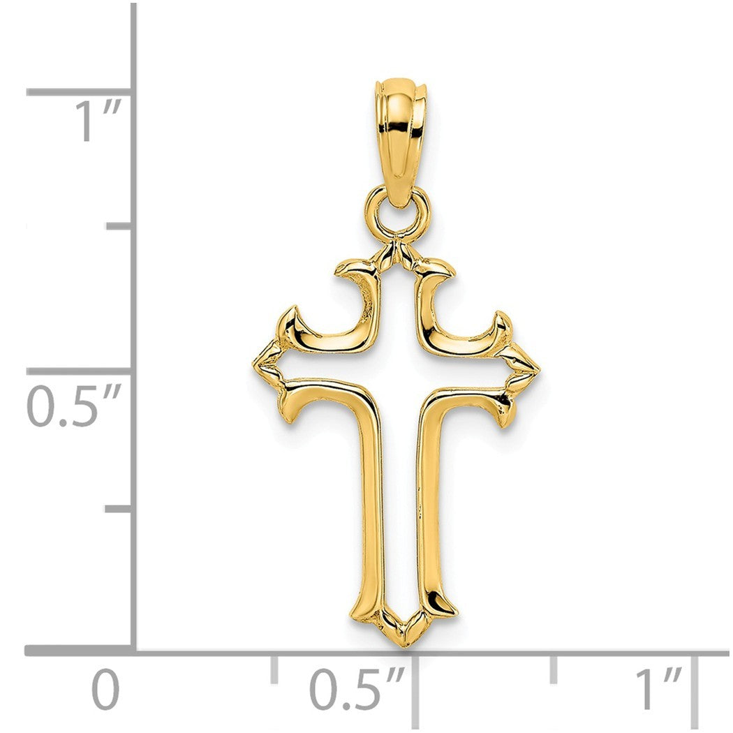 Gold Cross Charm Pendant Necklace H747837