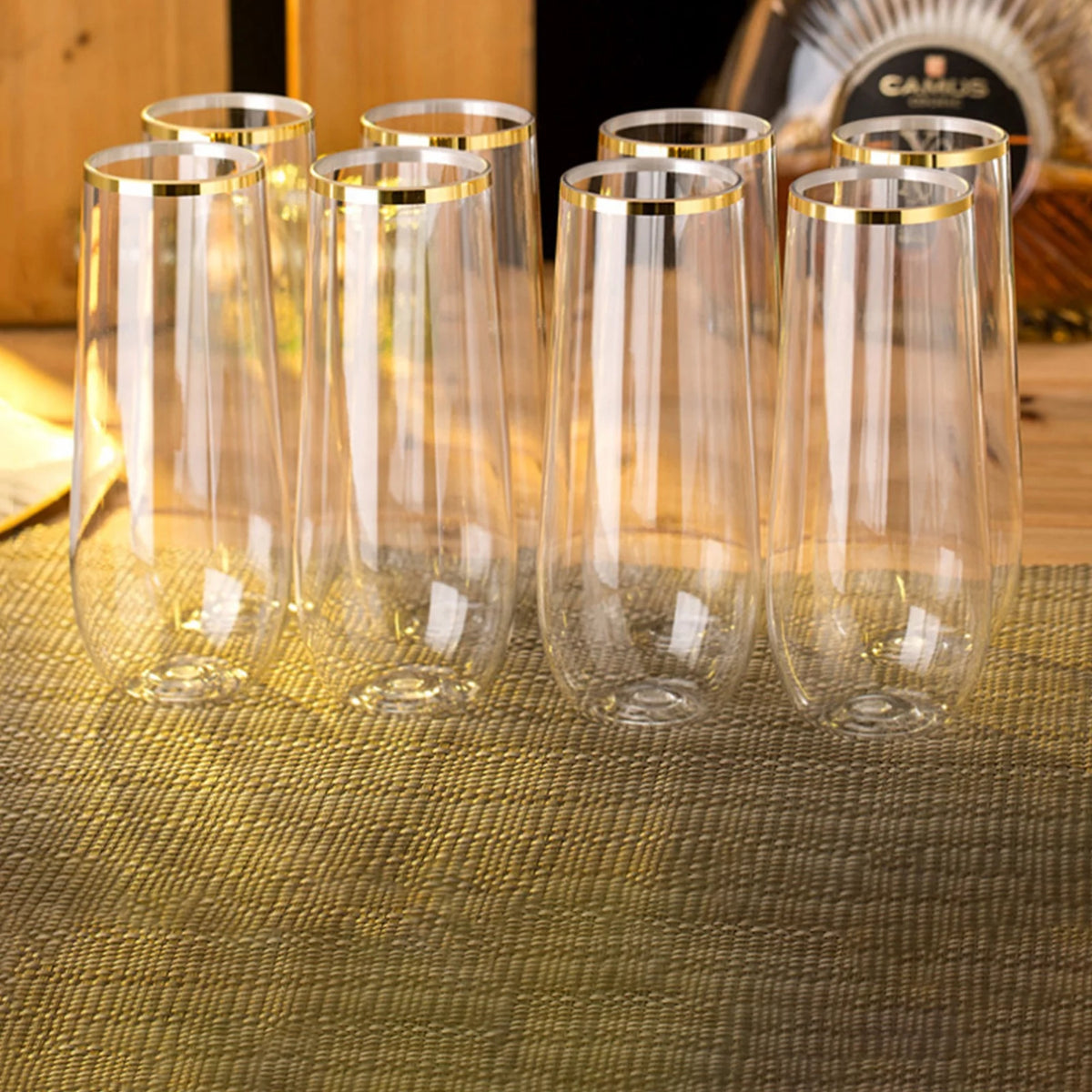 24Pcs 9oz Clear Champagne Glasses D8803