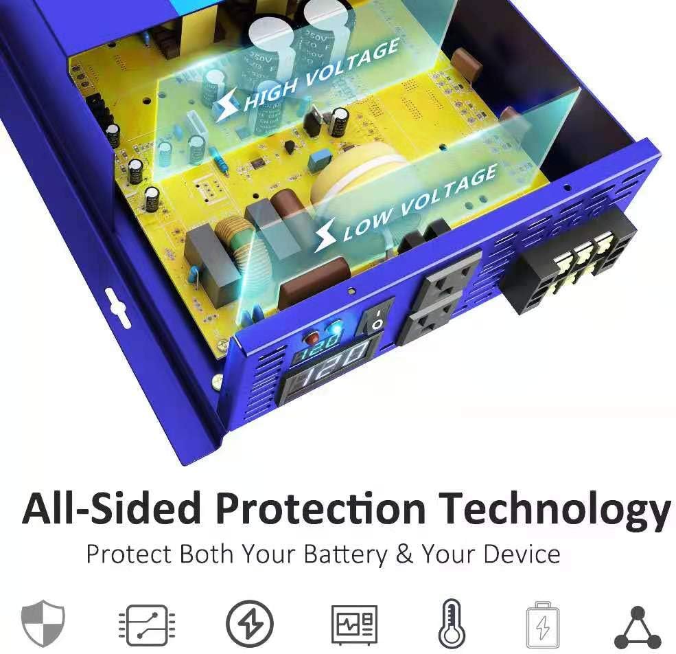 2000 Watt Pure Sine Wave Inverter 24V DC to AC 120V T252454