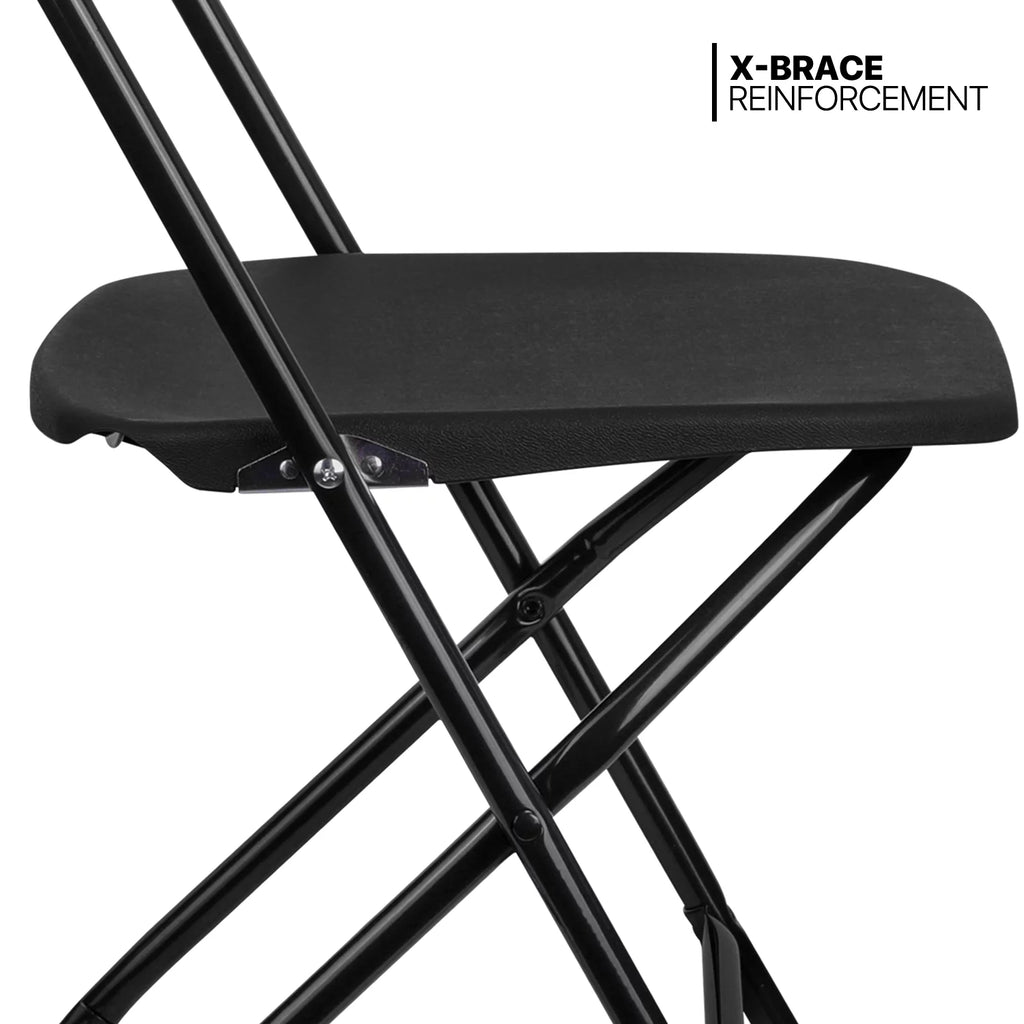 11 Pieces 4.5 Ft Round Foldable Table and Chair Set Black U10094