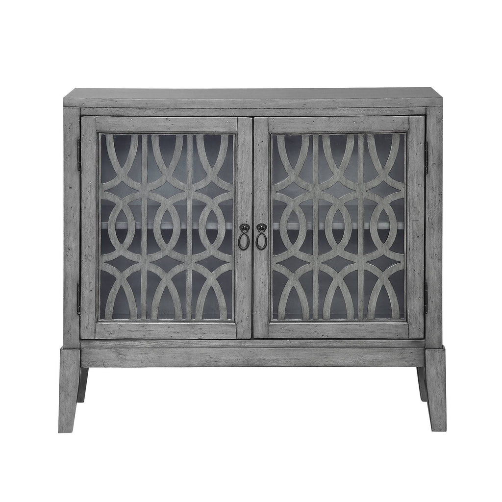 2 Door Gray Cabinet U1657