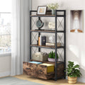 Brown Letter Size A4 Lateral File Cabinet with Drawer F7195