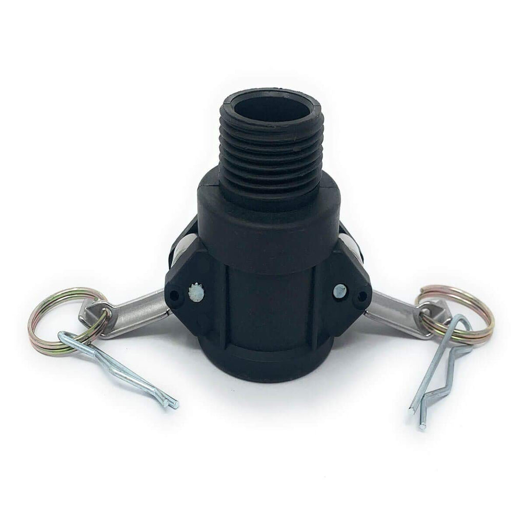 1-1/2 Female Camlock x 1-1/2 Male NPT Poly Cam Lock Fitting Pack of 2 Z1844