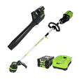 80V Cordless Brushless String Trimmer and Leaf Blower Combo with 2Ah Battery and Charger S677374