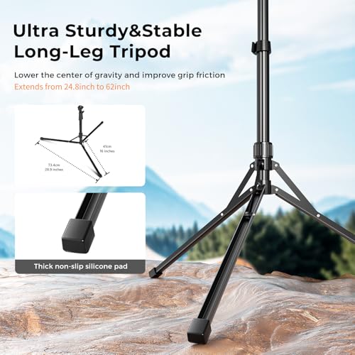 14'' Selfie Ring Light with 62'' Tripod Stand and Phone Holder, Dimmable LED Circle Lighting P16145