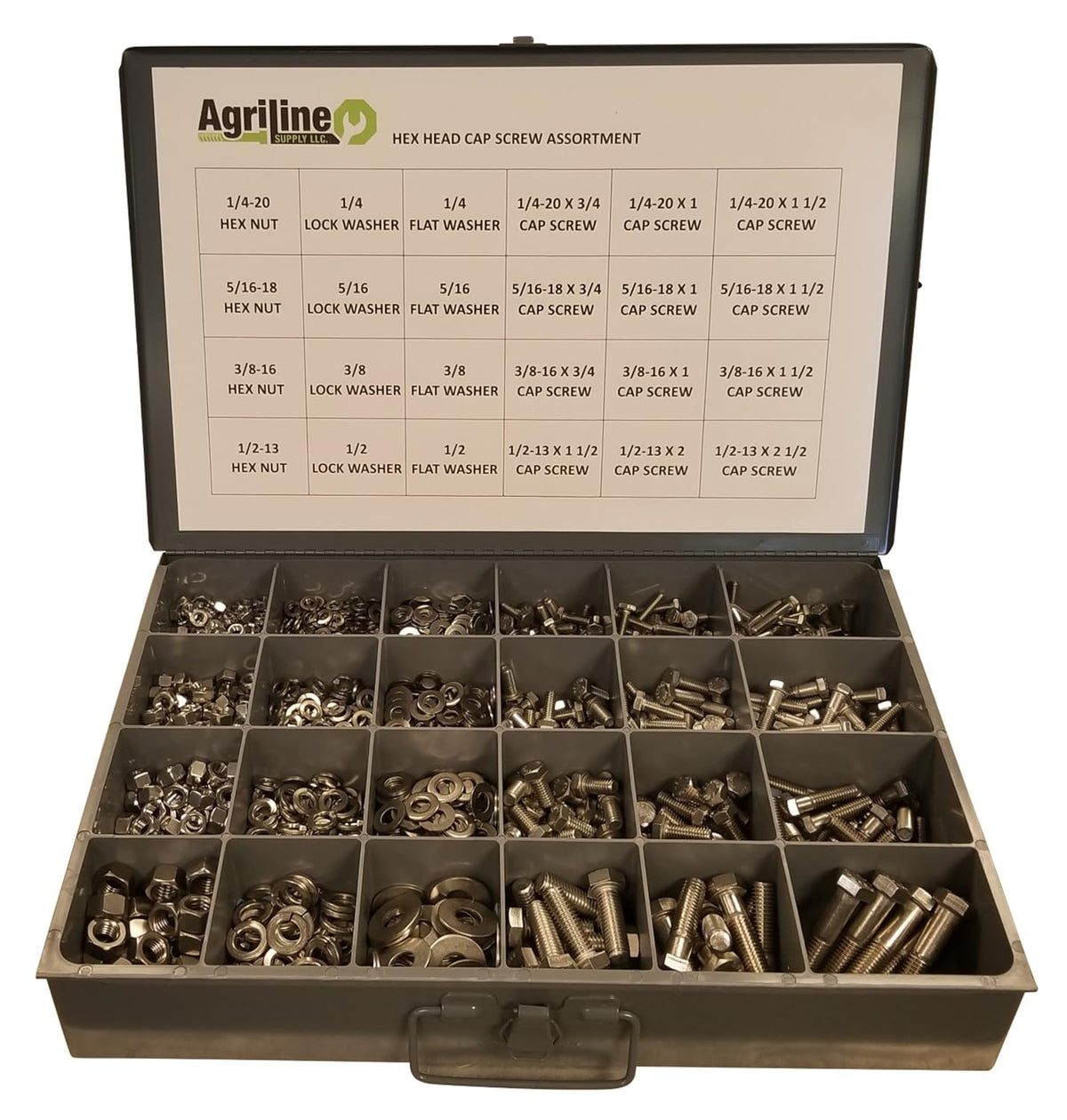 1150 Piece Stainless Steel Hex Head Cap Screw Assortment R1969