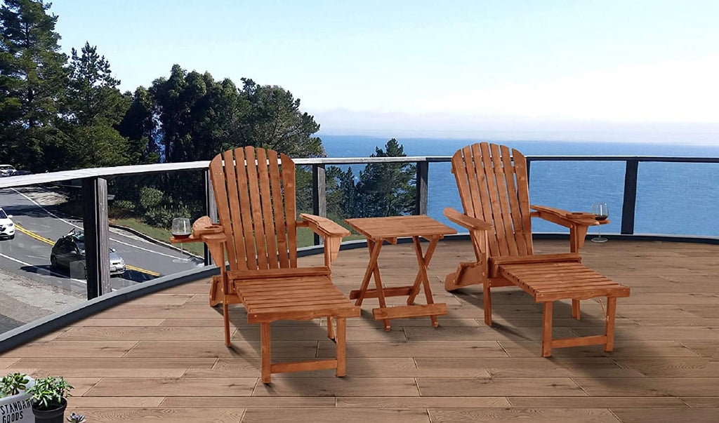 Adirondack Chaise Lounge Chair Foldable O397