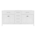White Double Bathroom Vanity Base V90706