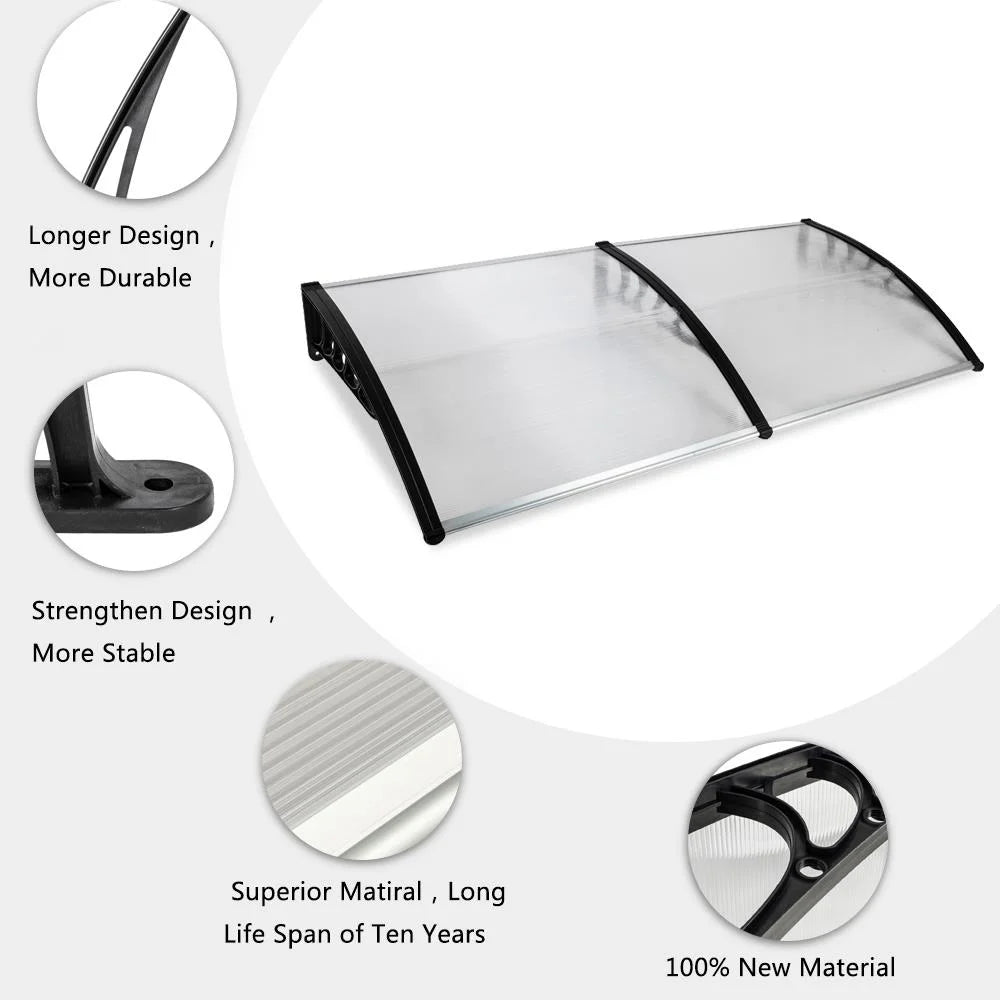 Black Door Window Awning Canopy Patio Cover B28902