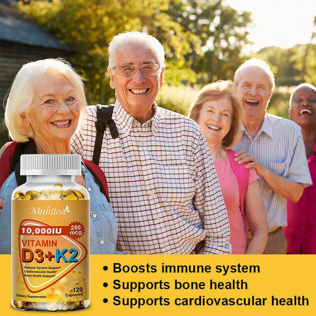 Vitamin K2 (MK7) with D3 10,000 IU 120 Capsules Pack of 2 A861