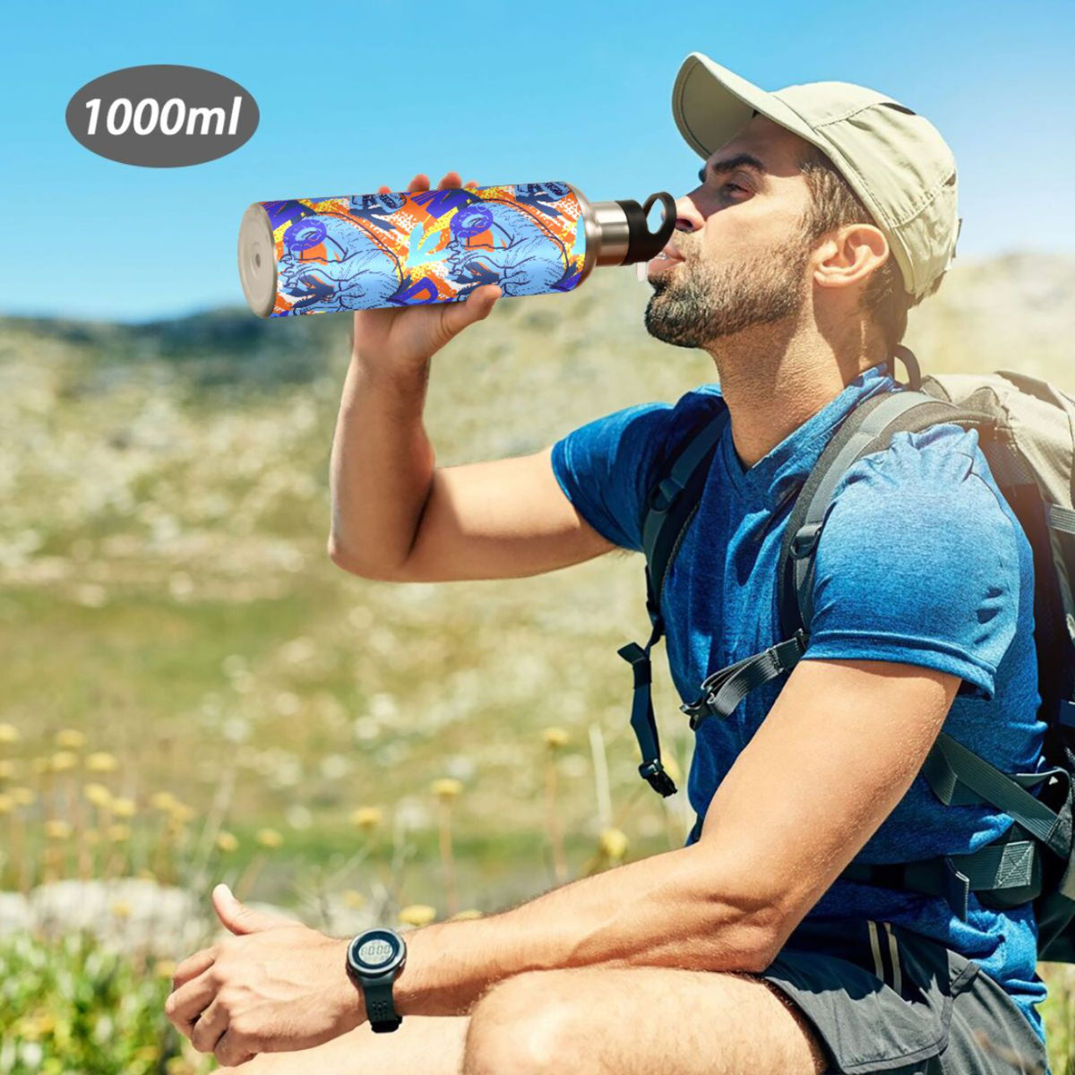 Stainless Steel Insulated Water Bottle with Straw Lid I9415