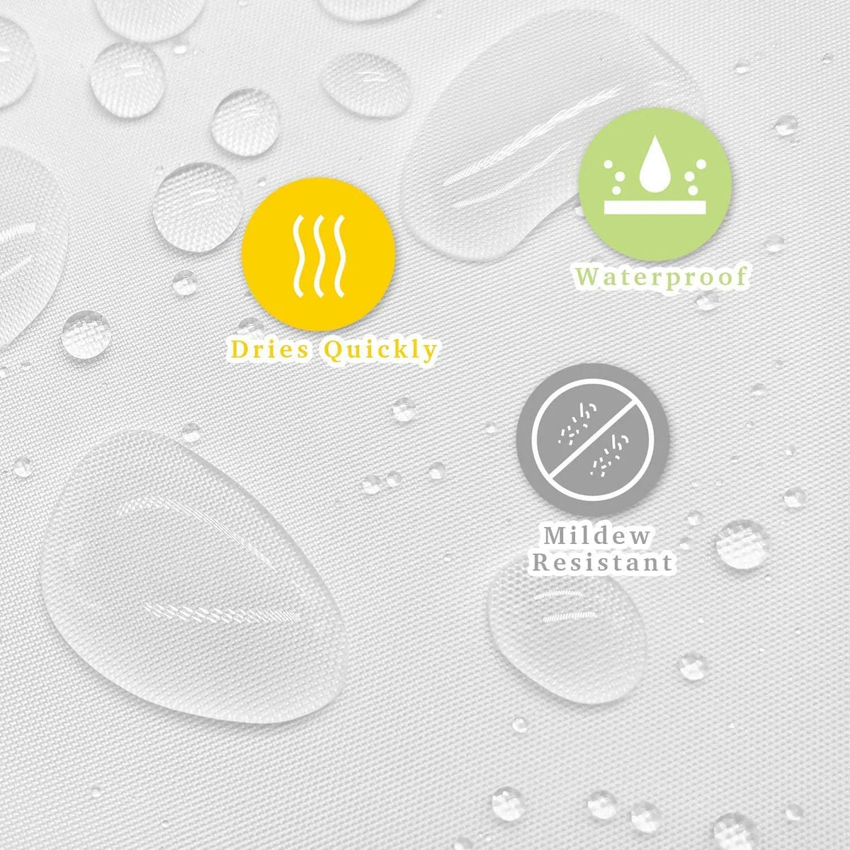 72x72 Inches Waterproof Polyester Shower Curtain with Hooks G487033