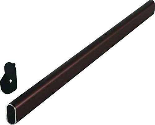 Oval Closet Rod with End Supports - 48in, Dark Oil-Rubbed Bronze L479502