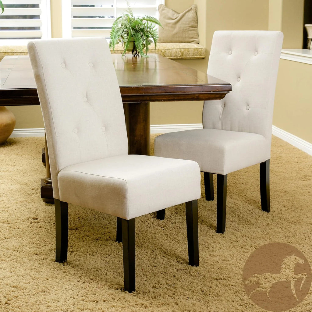 Natural Fabric Dining Chair Set Of 2 A850902