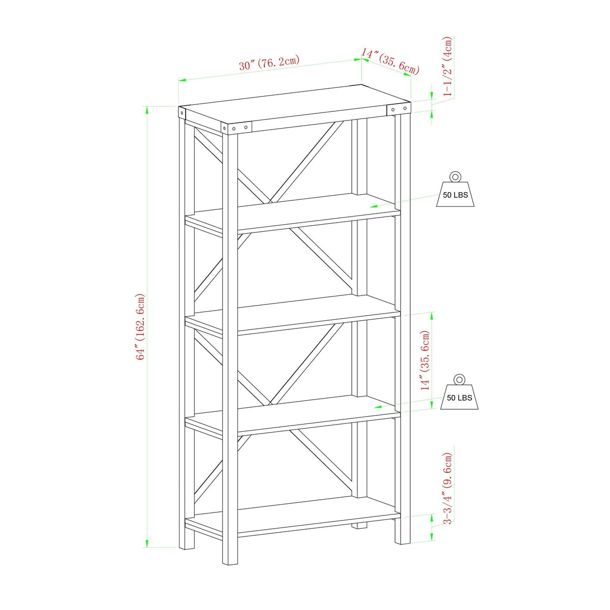 White Oak Entertainment Wall H73221