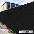 Heavy Duty Privacy Screen Fence 4' x 50' Black G29451