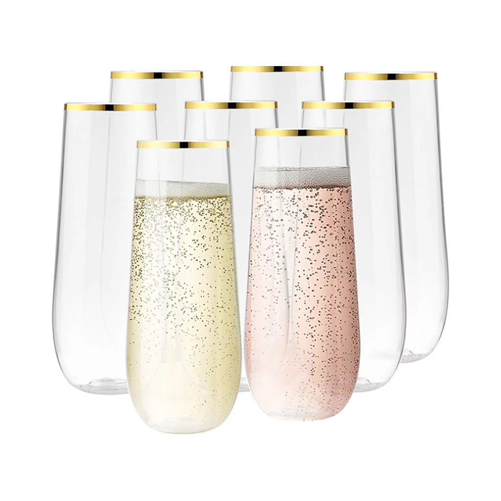 24Pcs 9oz Clear Champagne Glasses D8803