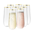 24Pcs 9oz Clear Champagne Glasses D8803