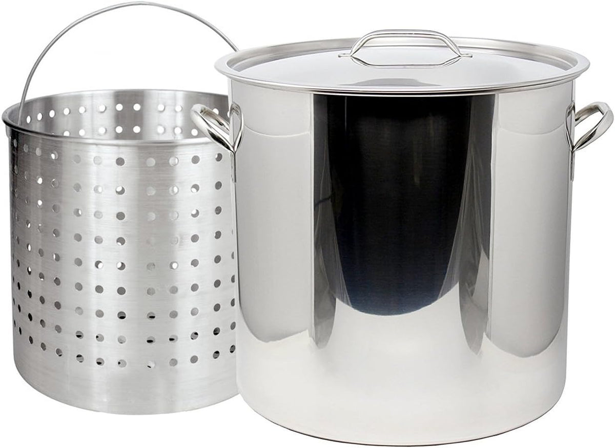 13-Gal 16" Stainless Steel Stock Pot with Lid F371