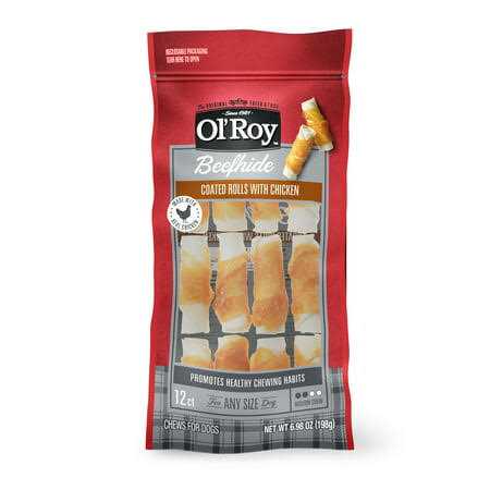 Beefhide Coated Rolls with Chicken For Dogs T600