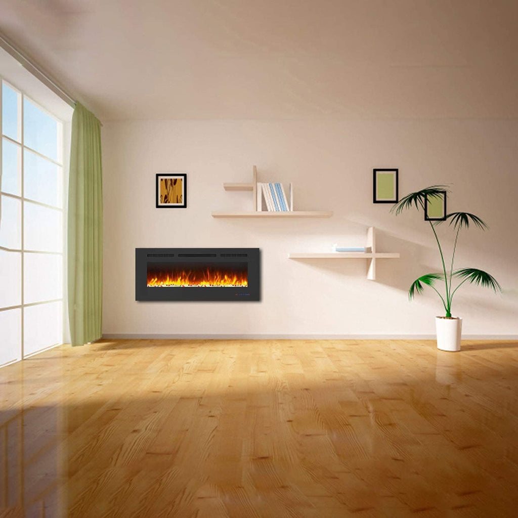 Recessed and Wall Mounted Electric Fireplace Insert with Remote K998252