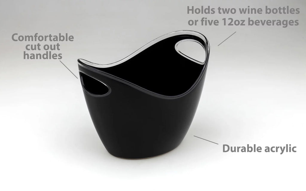 Black Plastic Ice Bucket 4 Liter M942853