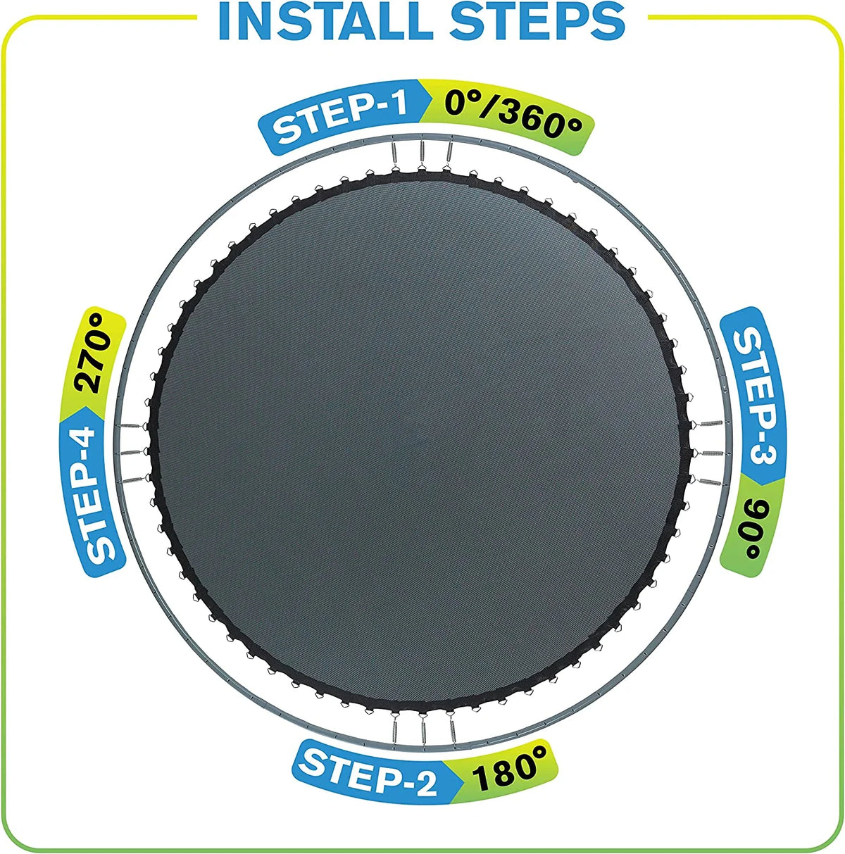 60 V-Rings Jumping Surface for 11' Trampoline Z363