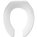 White Open Front Round Plastic Toilet Seat W75732
