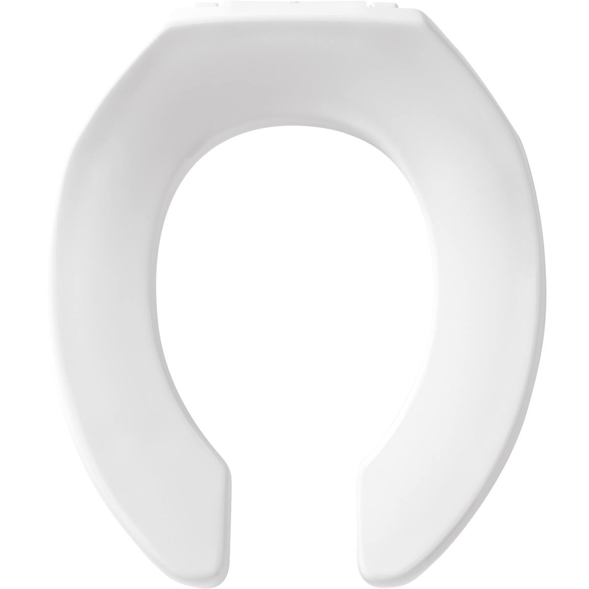 White Open Front Round Plastic Toilet Seat W75732