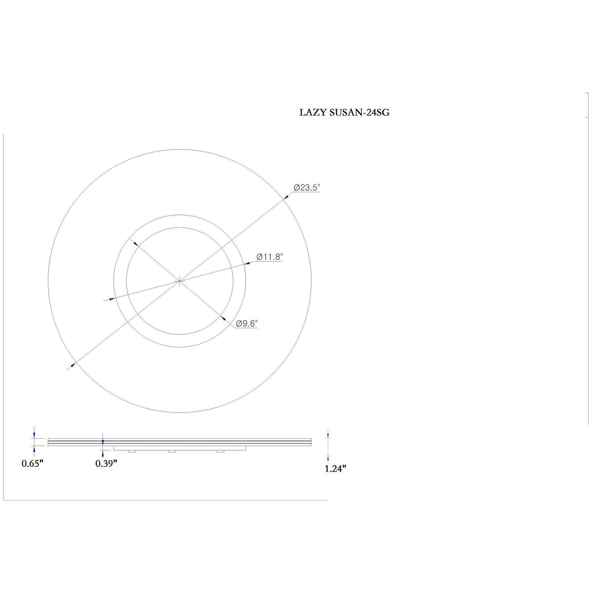 Gray Sandwich Glass Lazy Susan F6631